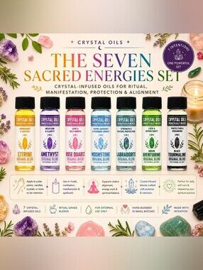 7 Crystal-Infused Oils for Ritual, Manifestation, Protection & Alignment
